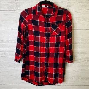 🌈 gap girls flannel shirt dress